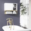 Mobiletto da Bagno 60x20x51 cm in MDF Bianco