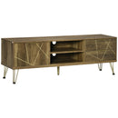Mobile TV 150x39x50,8 cm Max 55” in Legno e Acciaio Legno e Oro