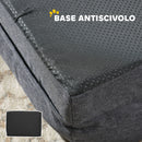 Cuccia per Cani Taglia Grande Imbottita con Cuscino Rimovibile Lavabile 120x80x22 cm Grigio Carbone 