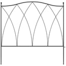 Recinzione Esterna a 5 Pannelli 305x62 cm Design Minimal Configurabile Pannelli in Metallo Nero  