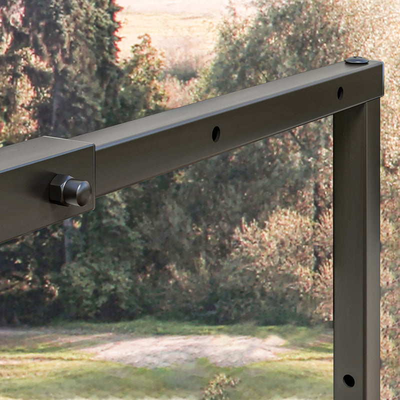 Portalegna per Camino da Interno ed Esterno Regolabile 40-65x25x100-150 cm in Metallo Nero 