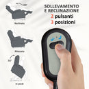 Poltrona Alzapersona Elettrica Reclinabile con Telecomando e Tasca in Tessuto Grigio Carbone   