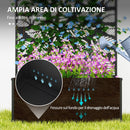 Fioriera Rettangolare con Traliccio Decorativo per Piante Rampicanti 61x23x113 cm da Terra e Parete Nero   