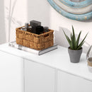 Credenza Moderna 2 Armadietti a 3 Ripiani Regolabili 107x40x80 cm Bianca  