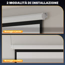 Telo Proiettore 120"" Formato 1:1 a Parete o Soffitto 223x8x223 cm Bianco 