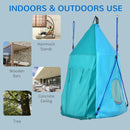 Altalena Tenda da Giardino per Bambini Ø100 cm Corde Regolabili Blu