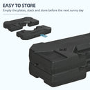 Basi per Ombrellone da Giardino 88,5x88,5x12 cm in HDPE Nero