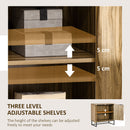 Mobiletto Multiuso 80x40x80 cm in Legno e Metallo Grigio