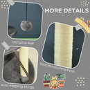 Albero Tiragraffi Ø60x136 cm con Lettino e Pallina Grigio