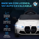 Macchina Elettrica per Bambini Licenza BMW M4 con Telecomando Bianca  