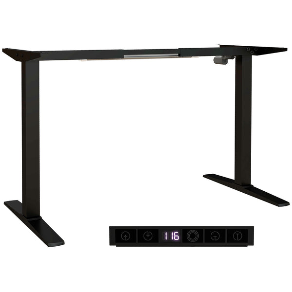 online Structure de bureau électrique réglable en hauteur 71-116 cm avec mode anti-fatigue en acier noir