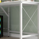 Scrivania Angolare Piedini Regolabili 150x150x76 cm Bianca  