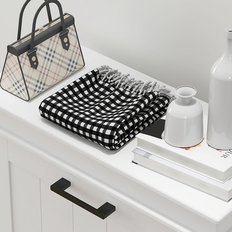 Scarpiera 3 Cassetti Ribaltabili e Regolabili 15 Paia di Scarpe 54x24x117,5 cm Bianco  