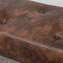 Panca Fondoletto 114x38x42 cm in Similpelle Marrone