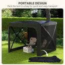 Gazebo da Giardino  Pieghevole con Tende e Zanzariere 2x2,5m e Borsa di Trasporto Nero