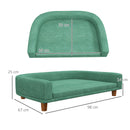 Divano per Cani Taglia Grande 98x67x25 cm con Cuscino Sfoderabile Verde Chiaro