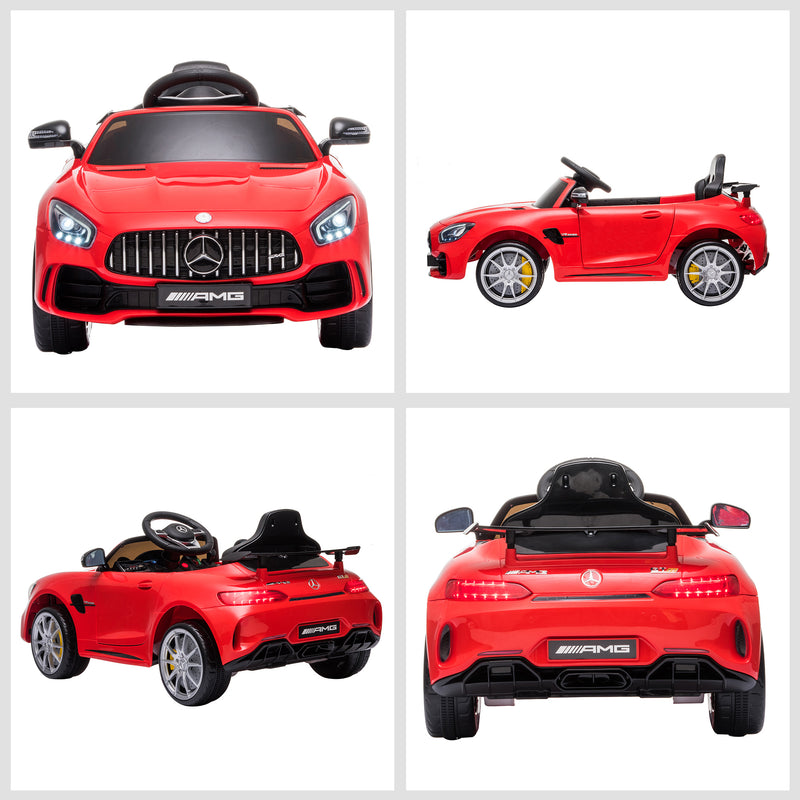 Macchina Elettrica per Bambini 12V con Licenza Mercedes GTR AMG Rossa