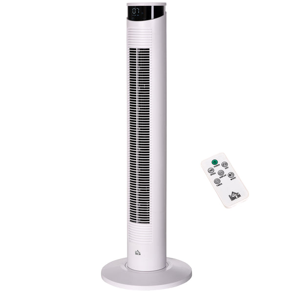 Ventilatore a Torre 45W a 4 Modalità e 3 Velocità con Timer da 12h Ø31.5x93 cm in ABS e Alluminio Bianco acquista