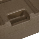 Base per Ombrellone 49x49x36,5 cm Riempibile con Maniglia in HDPE e Acciaio Marrone   