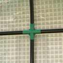 Serra da Giardino 2 m² 200x100x178 cm 2 Porte Avvolgibili Copertura in PE Bianco  