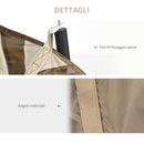 Telo Ombreggiante Protettivo 300x500x240 cm in Tessuto Oxford  Cachi