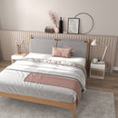 Set 2 Tavolini 2 Livelli 40x40x45 cm in Truciolato Bianco e Quercia