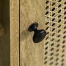 Mobiletto Basso 120x38x76,2 cm in Rattan Naturale