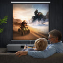 Telo Proiettore 120"" Formato 1:1 a Parete o Soffitto 223x8x223 cm Bianco 