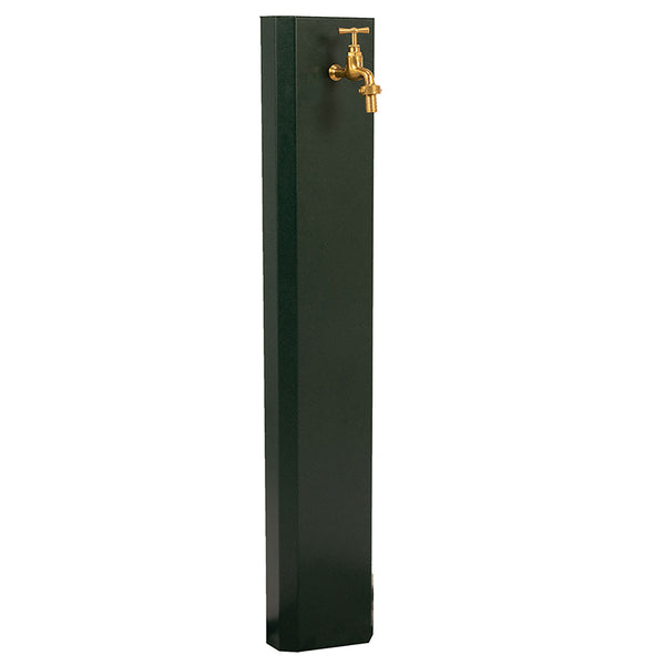 Fontana da Giardino Design a Colonna Ovale Rubinetto in Ottone Senza Base Verde sconto