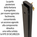 Fontana da Giardino Design a Colonna Ovale Rubinetto in Ottone Senza Base Verde  