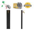 Fontana da Giardino Design a Colonna Ovale Rubinetto in Ottone Senza Base Verde  