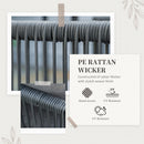 Set Tavolo e 4 Sedie da Giardino con Cuscini in Rattan PE Nero e Grigio