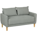 Divano 2 Posti 140x72x82 cm con Vano Contenitore Effetto Velluto Grigio  