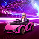 Macchina Elettrica per Bambini 12V con Licenza Lamborghini Sian FKP 37 Rosa