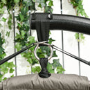 Amaca Dondolina 2 Posti da Giardino 130x103x172 cm in Acciaio e Poliestere Sabbia