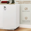 Credenza con 1 Cassetto e 3 Armadietti 140x40x75 cm Bianco   