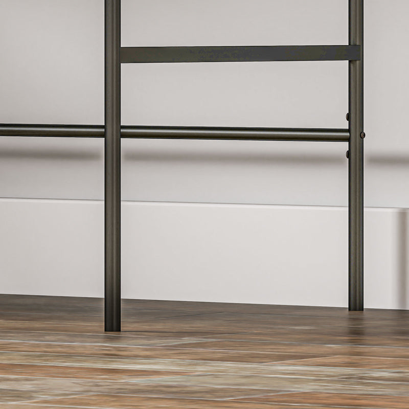 Scrivania con Cassetto ad Ante Scorrevoli 120x60x76,5cm in Legno Canettato Rovere e Nero  