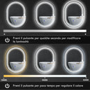 Specchio Bagno con LED 80x60 cm Antiappannamento e Interruttore Touch