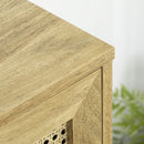 Mobiletto Basso 120x38x76,2 cm in Rattan Naturale