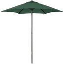 Ombrellone da Giardino Ø196x204H cm a 6 Stecche Verde  