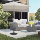 Base per Ombrellone Ø46 cm da 14kg per Pali da Ø3,8 e Ø4,8 cm in Metallo e Cemento Nero   