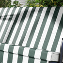 Dondolo da Giardino a 3 Posti 172x110x153 cm con Tettuccio Inclinabile e Cuscini Verde   