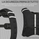 Giubbotto Zavorrato 8 kg Traspirante con Tasca Portaoggetti e Spallacci 40x35 cm in tessuto Oxford Nero