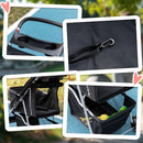 Passeggino per Cani Pieghevole 75x45x97 cm Peso Max 10 kg con Cestino e Portabicchiere Nero 