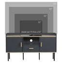 Mobile Porta TV 55" max 120x40x65 cm in MDF e Acciaio Grigio