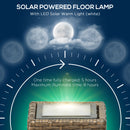 Lampada Solare da Giardino con Pannello di Ricarica 15,5x15,5x46 cm in Acciaio e Rattan Nero e Marrone