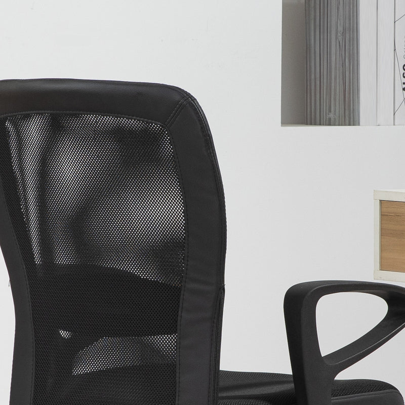 Sedia Poltrona Operativa Altezza Regolabile In Tessuto a Rete Nero   