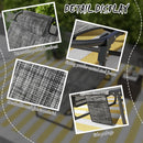 Lettino da Giardino Pieghevole e Reclinabile con Tasca Laterale 68x189x30 cm  Nero e Grigio