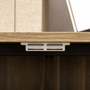 Mobiletto Multiuso 80x40x80 cm in Legno e Metallo Grigio