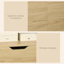 Comodino 1 Cassetto 2 Ripiani 45x35x73 cm in Legno Truciolare Naturale